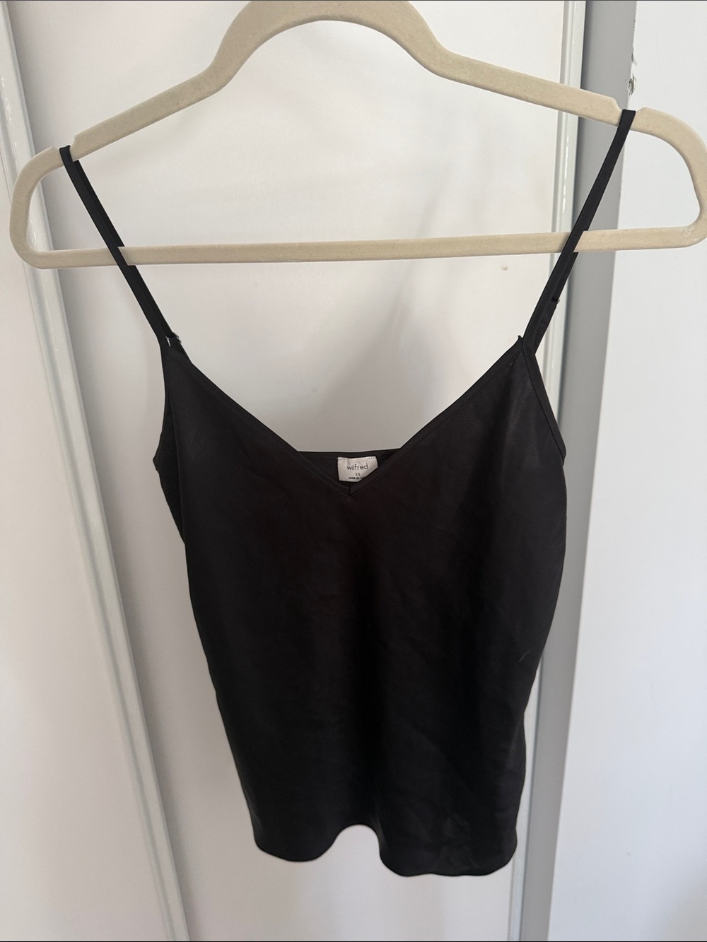 Aritzia Black V-Neck Silk Camisole